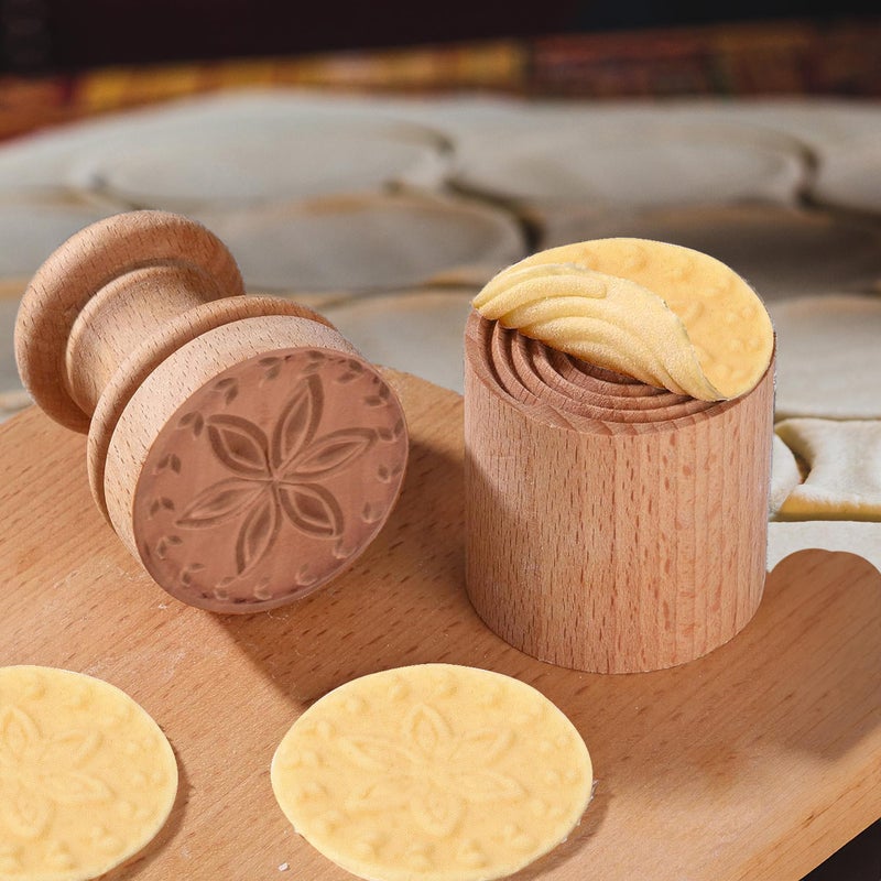 Fante's Fanteâ€™s Corzetti Stamp, Fiore Della Vita Design, Pearwood, For Decorative Pasta Rounds And Springerle Dough - Image 5